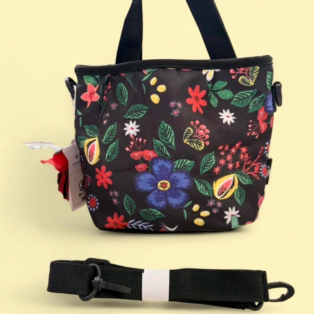 Lightweight Waterproof Fabric Tote Crossbody Bag Floral